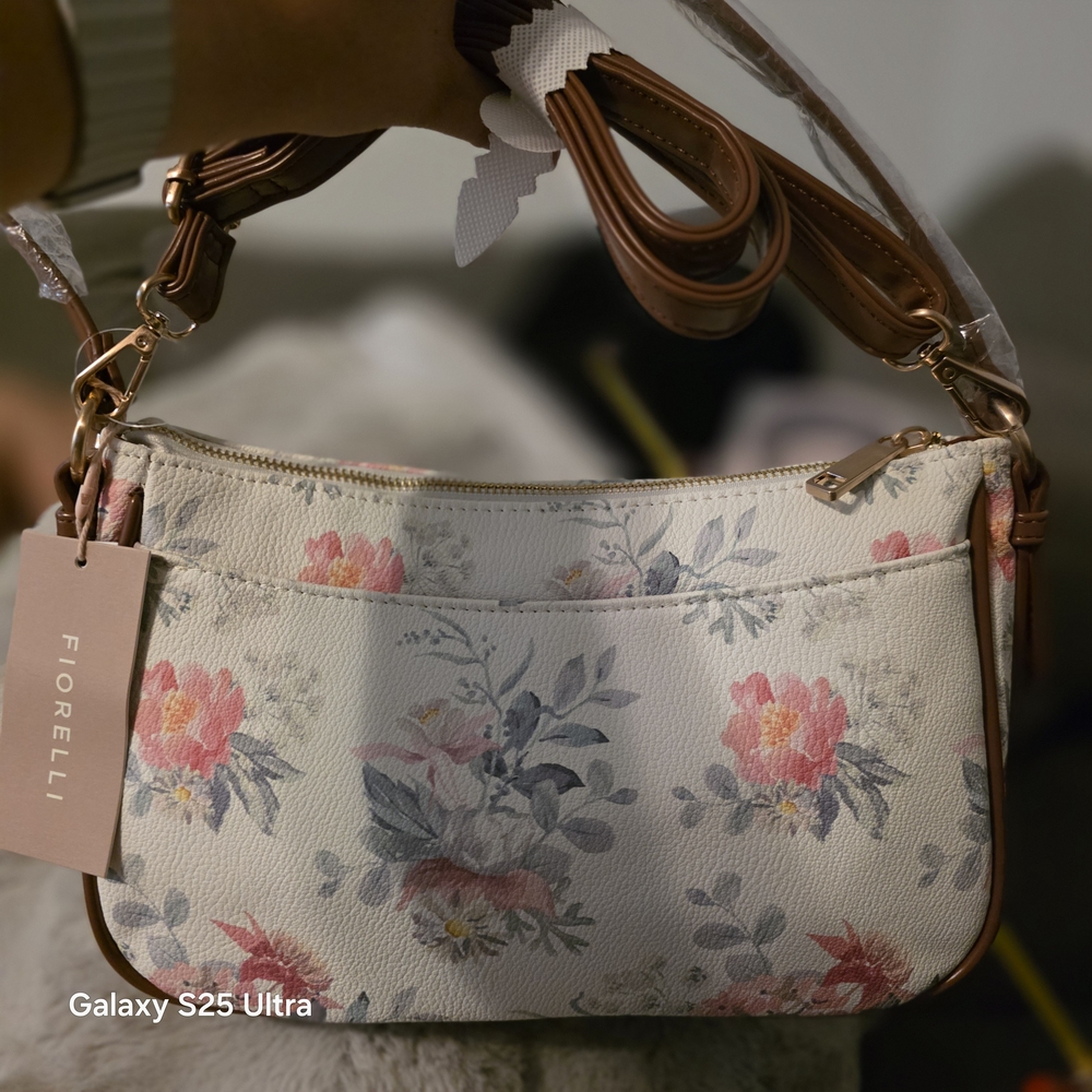 No Boundaries Floral Cream and Pink Shoulder Bag